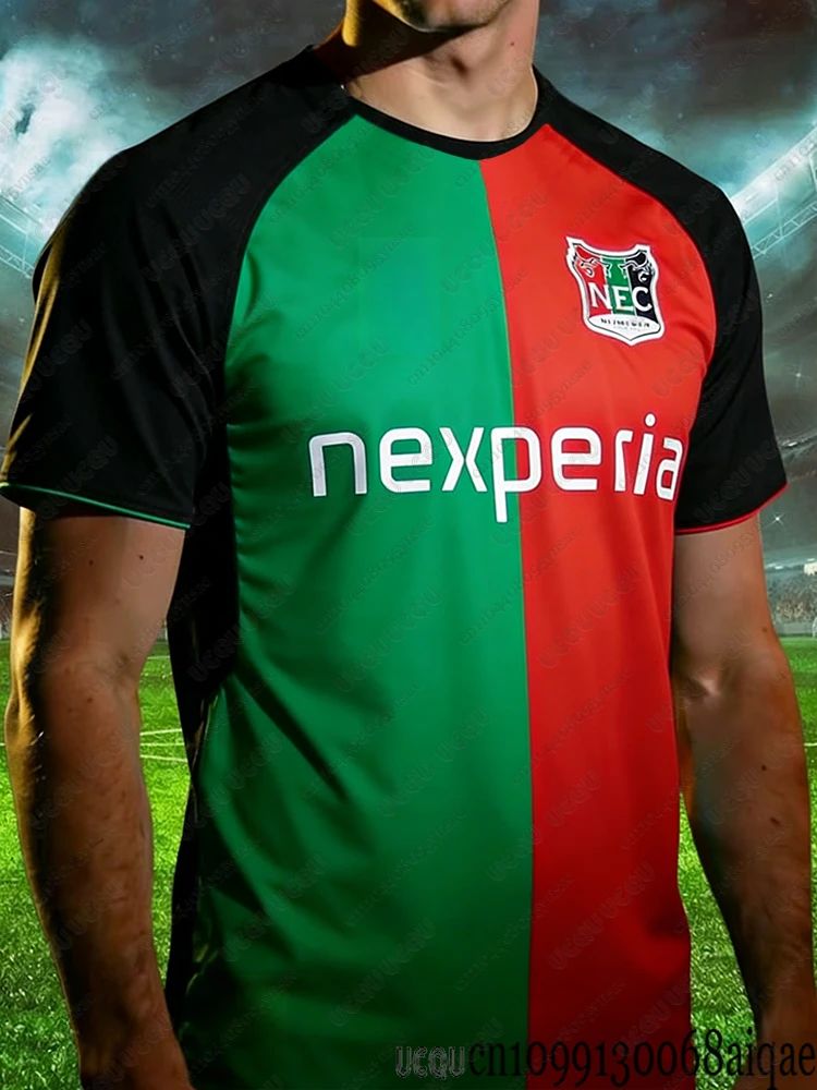 Zomer Nieuwe Heren Voetbalshirts Snel Droogende Fiets Shirts Nederland Nijmegen 25-26 Thuis Tenue Volwassenen/Kinderen Team Uniform