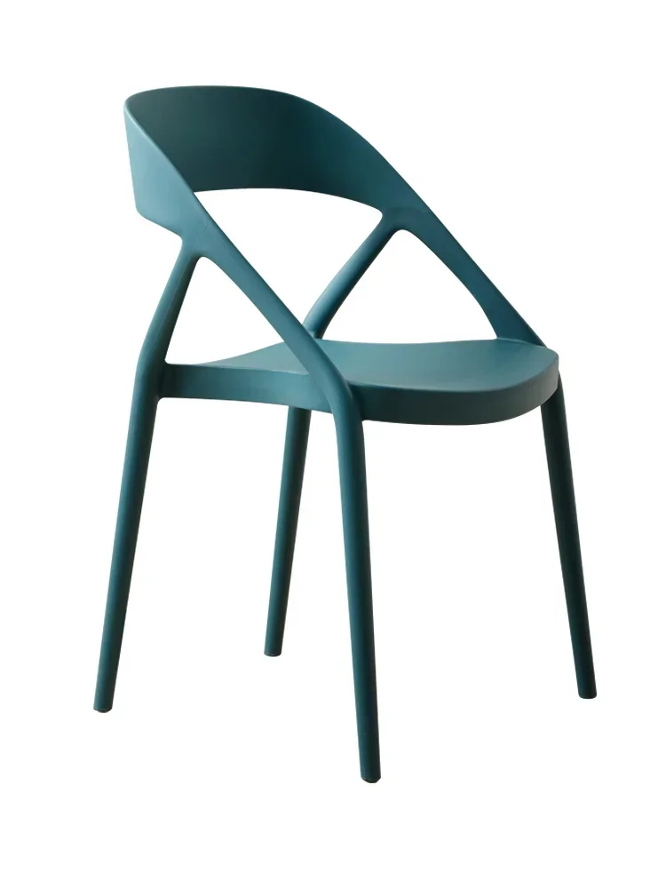 

Simple Dining Chair Nordic Armchair Plastic Chair Dining Stool Leisure Balcony Stackable Outdoor Chair