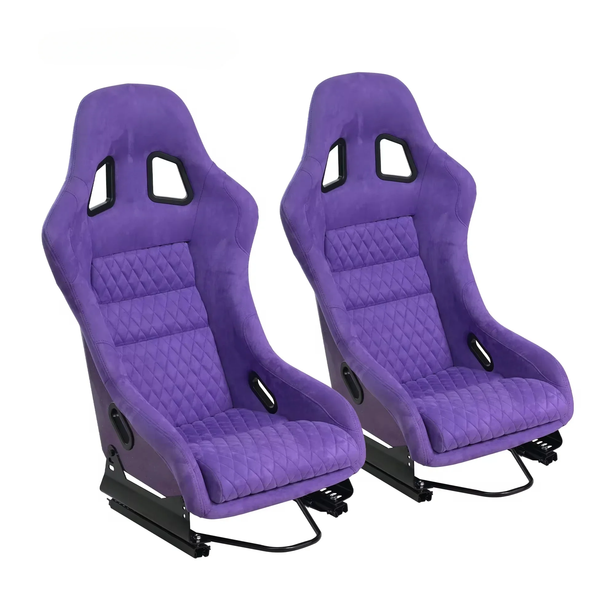 

1022 Universal Slider Purple Shiny Glitter Glass Fiber Fiberglass Racing Bucket Seat