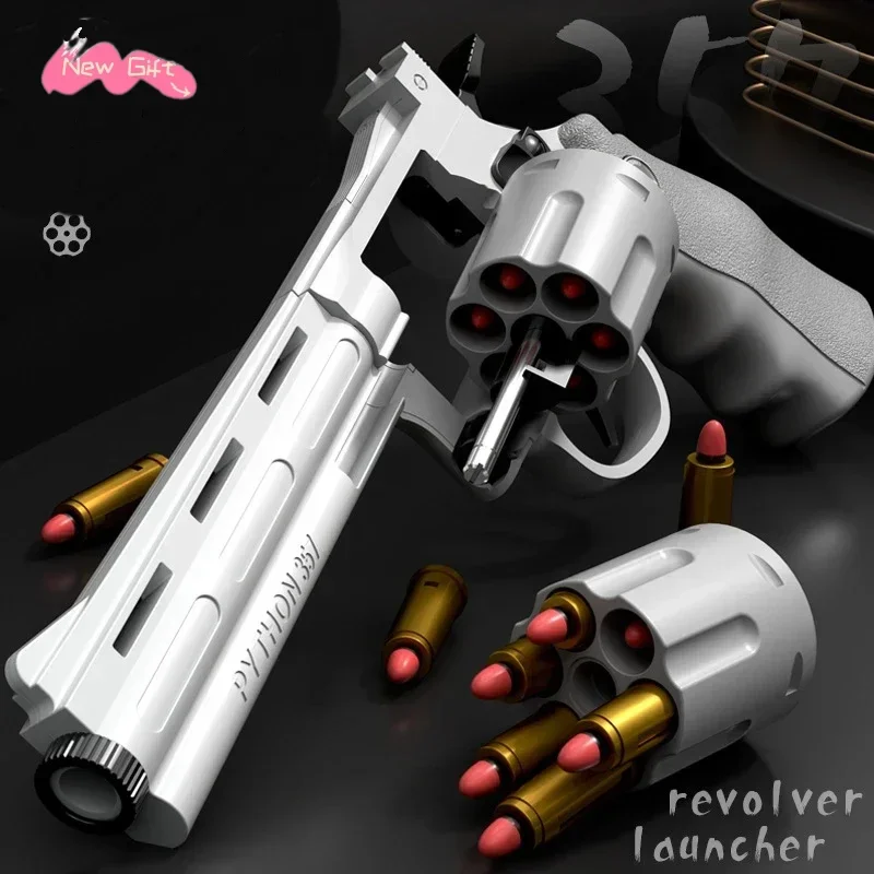 Adult Boy Toy Gun ZP5 Revolver Soft Bullet Gun Burst 357 Simulation Ejection Toy Pistol Outdoor Game Model