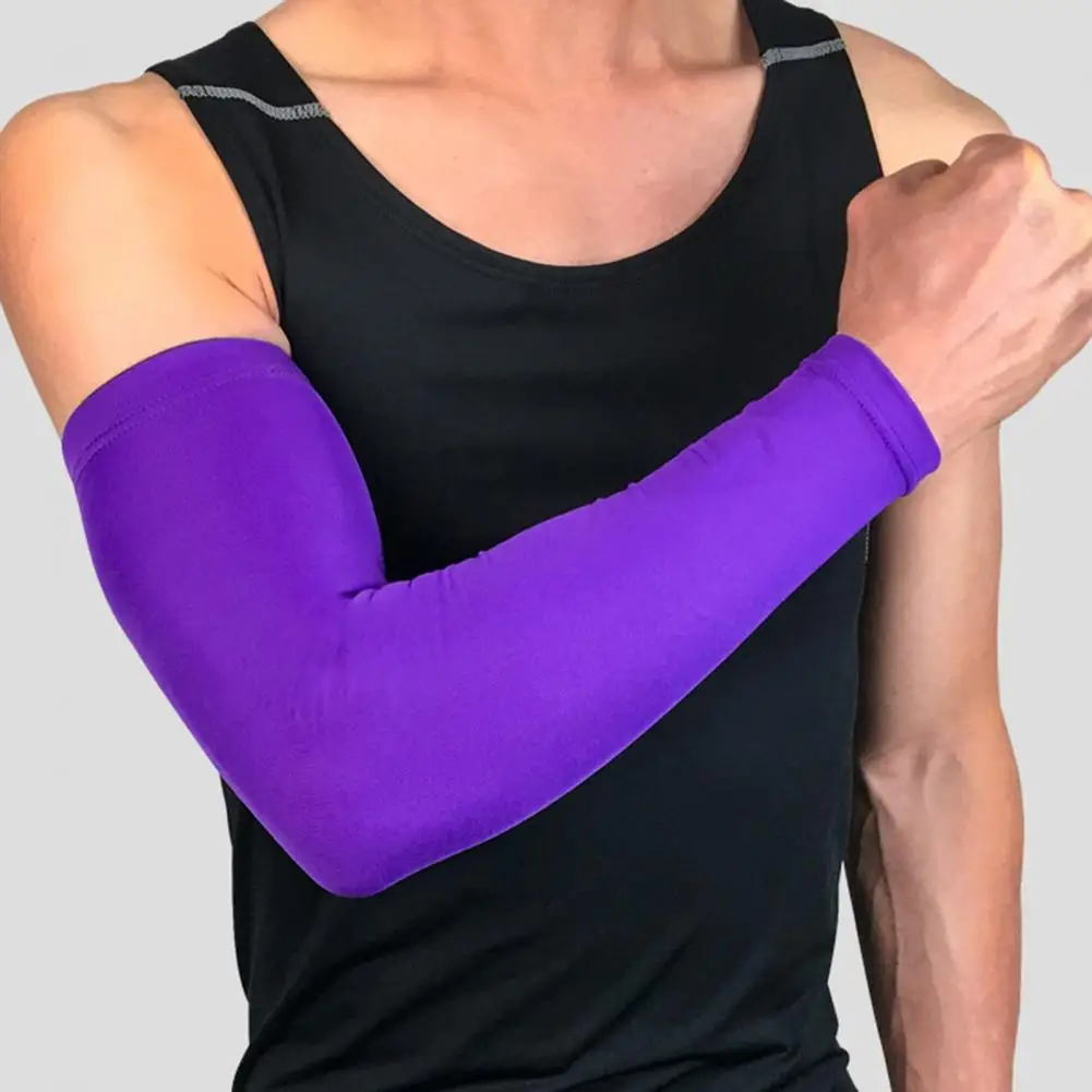 1pc manga de braço de refrigeração compressão muscular guarda de braço atletas guarda de pulso esportes uv braço manga basquete armguard braço-capa