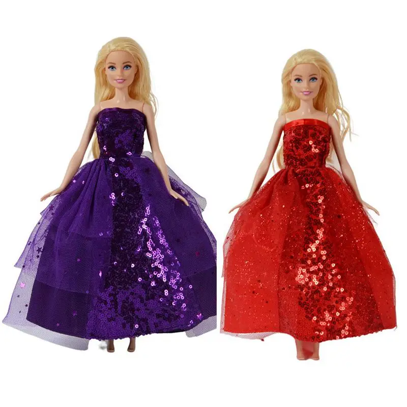 Dolls Clothes Tops Pants Dressing Kids Toys Fast Shipping Items Mini Dress Wear For Barbie DIY Girl Birthday Christmas Present