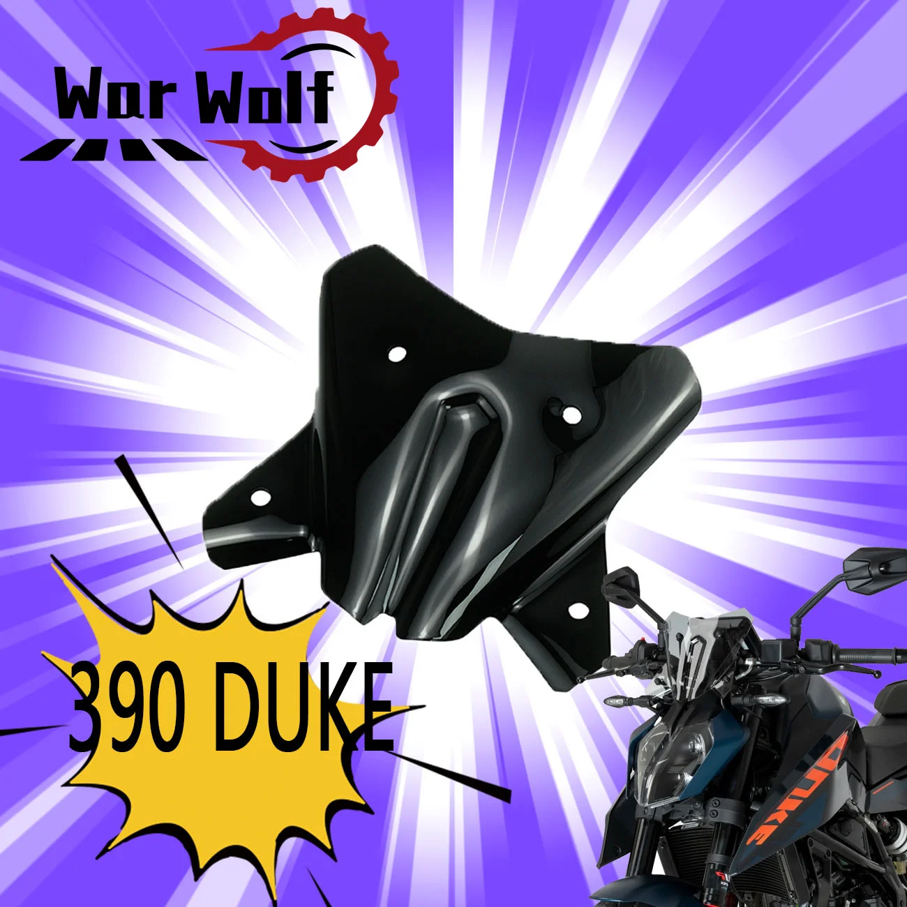 

Motorcycle Sport Windshield Visor Matt Black Windscreen Fits For 390 DUKE 2024 2025 390duke 24 25 duke390 Duke390