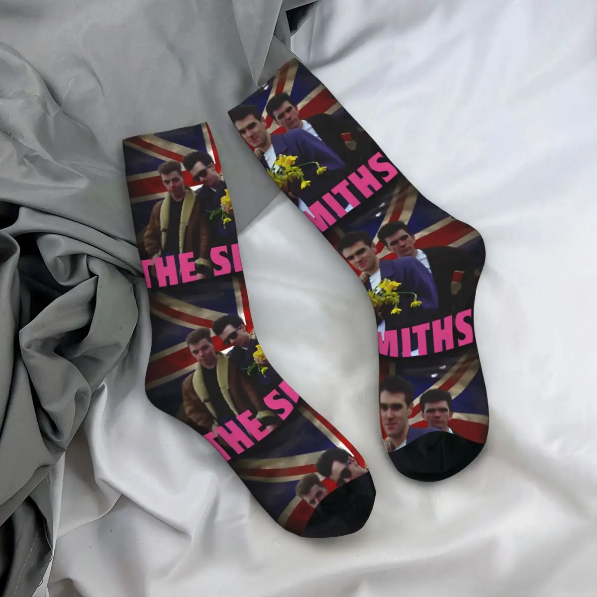 Funny Happy Morrissey Vintage Harajuku The Smiths Hip Hop Novelty Seamless Crew Crazy Sock