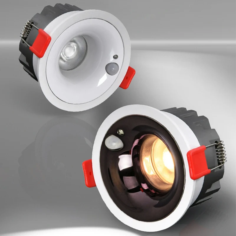 Imagem -02 - Sensor de Movimento Infravermelho Led Spotlight Corpo Humano Indução Downlight Recesso Detectando Spot Light para Escada Corredor Corredor 10w