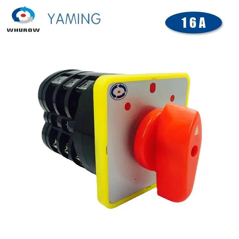 

3-позиционный поворотный переключатель 16 А, трехуровневый переключатель камеры, стартовый управляющий двигатель, ВКЛ-ВЫКЛ-ВКЛ, серебристый контактный фотоэлемент/3