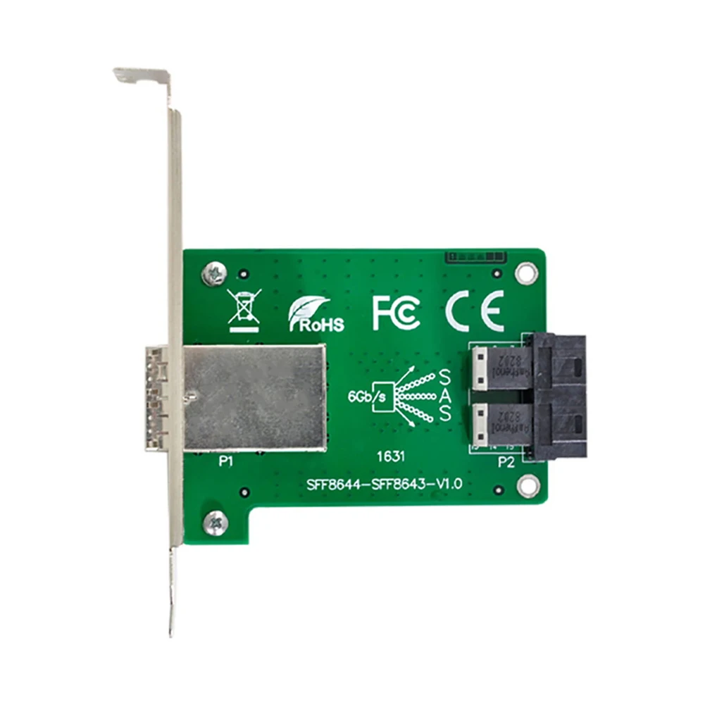 

Built-in to External SFF-8643 8644 Server JBOD Mini SAS HD Female Adapter Card with Low Profile