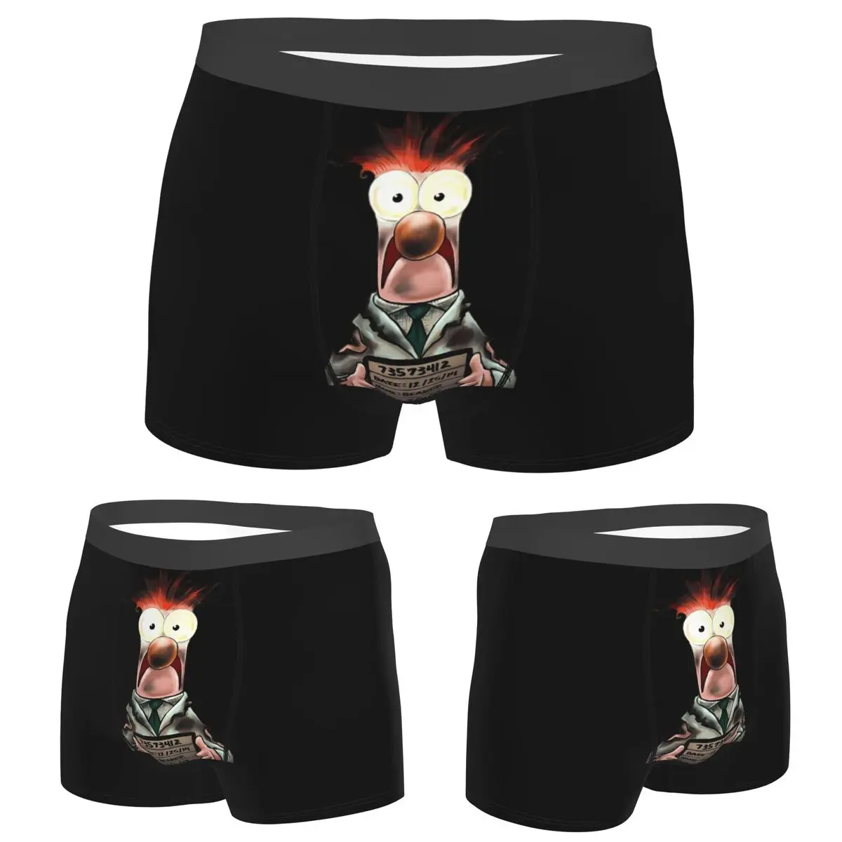 

Boxer Underpants Shorts Beaker Muppets Panties Men's Breathable Underwear for Homme Man Boyfriend Gift