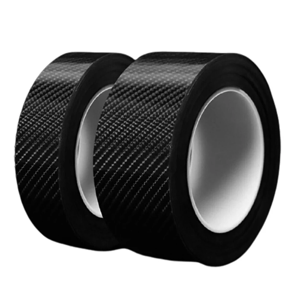 1pc Bike Frame Protection Stickers 5D Carbon Pattern Film 3/5cm Bicycle Protector 5D Carbon Fiber Nano Glue Protective Film