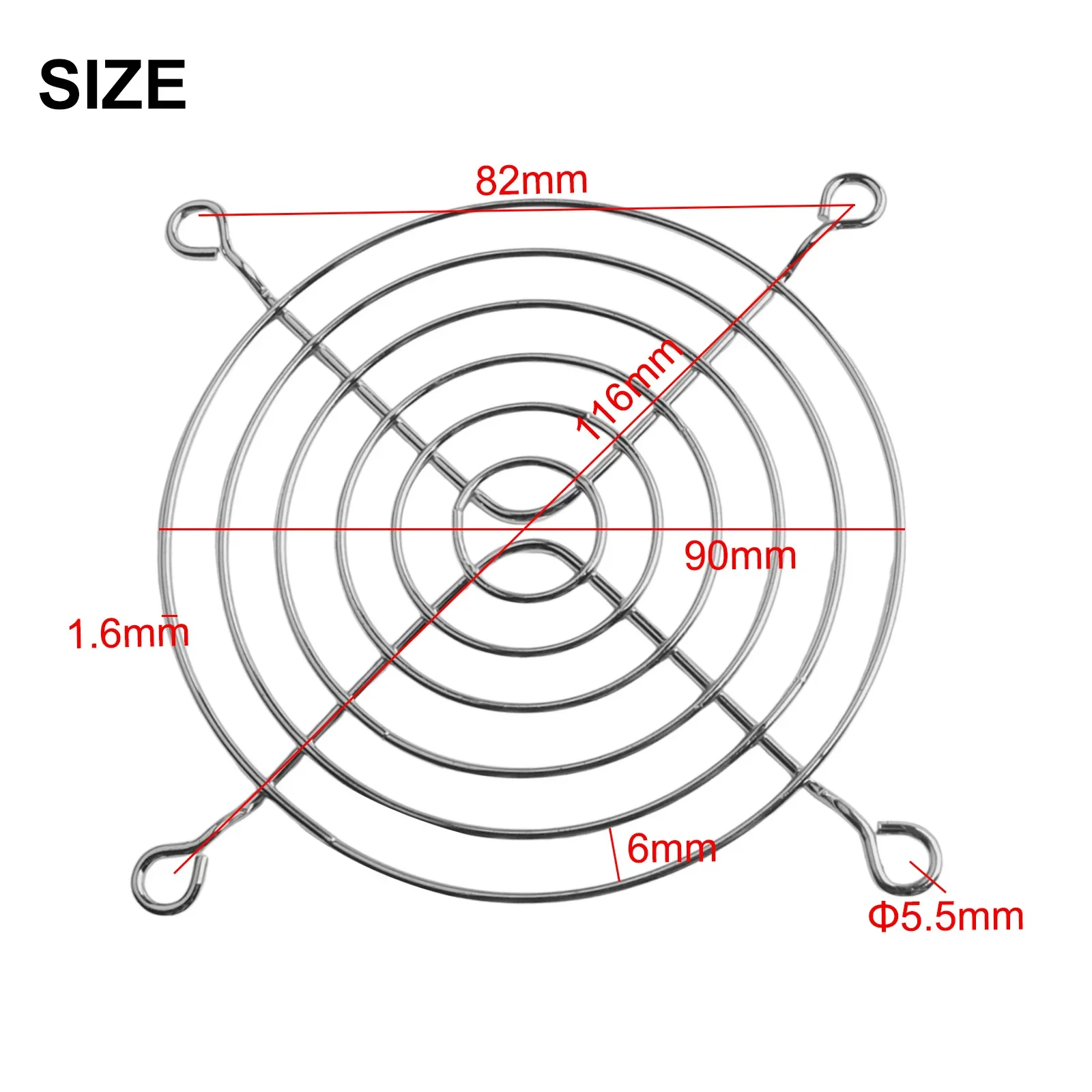 

10 шт. металлическая решетка охлаждающего вентилятора, расширенная безопасность, простая установка, оптимальная эффективность охлаждения, защита от повреждений, IP40