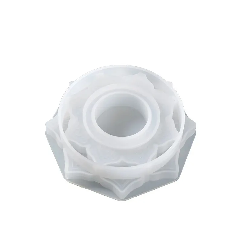 Beton-Kerzenhalter Silikonform Runder Lotus-Kerzenhalter Zement-Gips-Form DIY Handgemachte Epoxidharz-Kerzenständer-Gießform Werkzeug – Detail 7