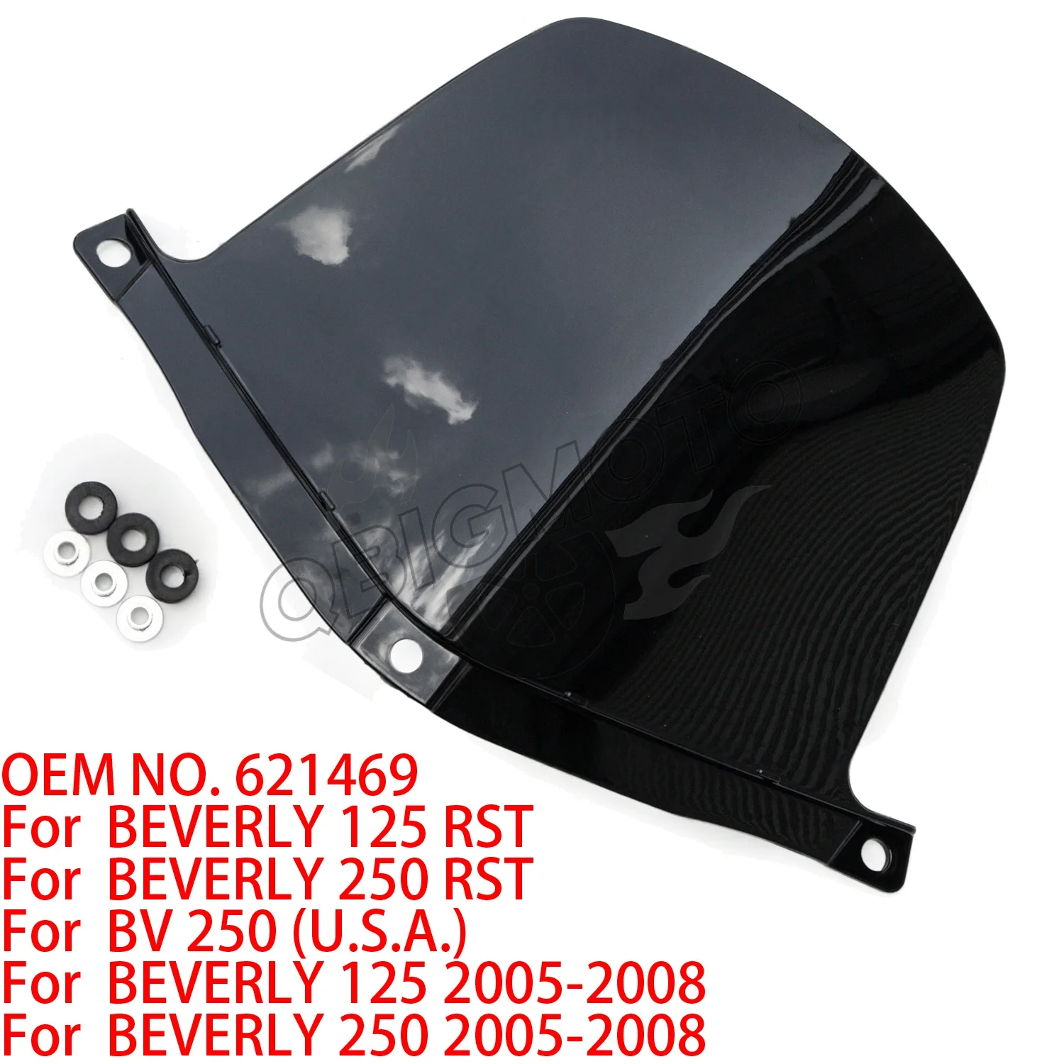 Motorcycle Windshield Windscreen For BEVERLY 125 250 RST BV250 621469 BEVERLY125 BEVERLY250 2008 2007 2006 2005