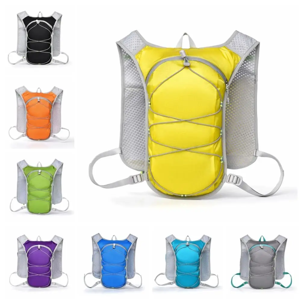 Breathable Running Hydration Vest Ultra-light Multiple Pockets Running Hydration Bag Nylon Material Waterproof Water Backpack