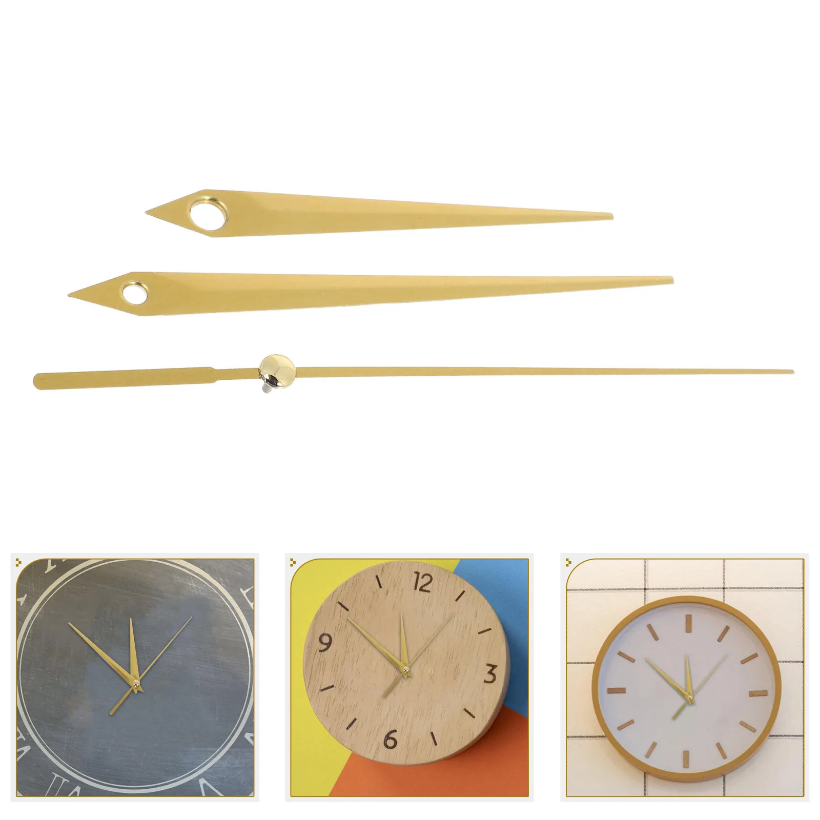 

10Sets DIY Clock Hands Metal Replacement Kit High Precision Reliable Performance Smooth Polished Finish Wall Clock Repair Parts