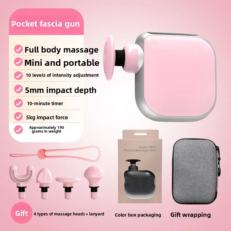 Pocket Mini Fascia Gun Portable High Frequency Vibration Relaxation Muscle Yoga Small Electric Massager