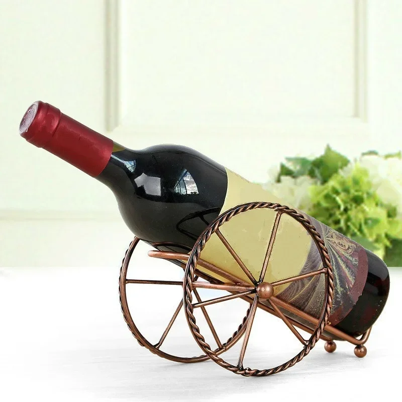 Estantes de vino chapados hechos a mano, accesorios de Bar de cocina para el hogar, práctico soporte para vino, decoración de botellas de vino, estante y estantes de exhibición