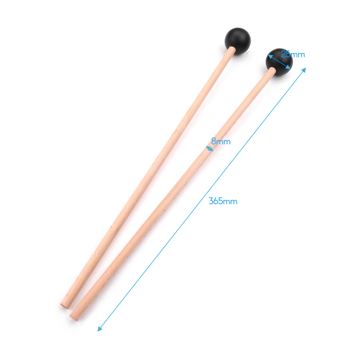 1 Pair Professional Xylophone Marimba Mallet Drumsticks Percussion Parts Length 365mm Percussion Marimba Mallet