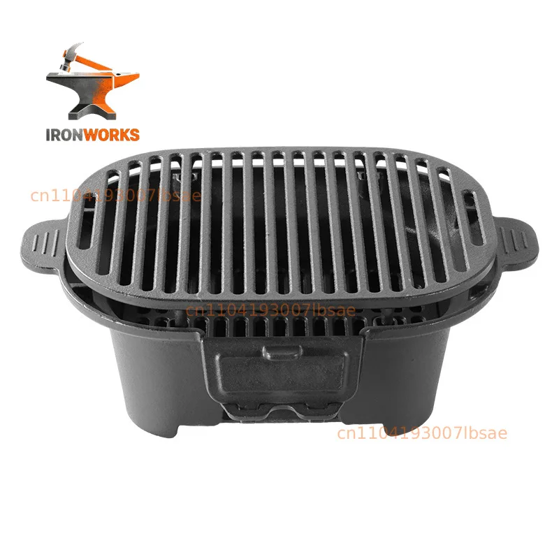 New Chinese style, tea roasting stove, convenient household outdoor barbecue stove, charcoal oven, charcoal barbecue cast iron