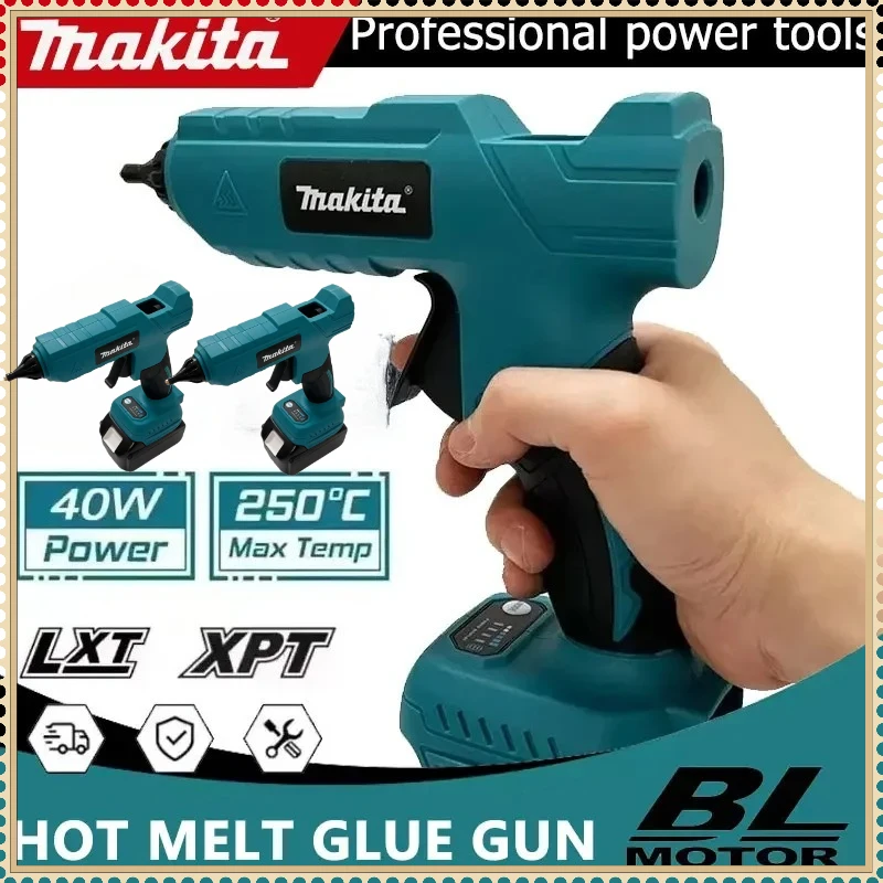 

Беспроводной электрический ручной пистолет для горячей клейки Makita, для ремонта и DIY, термопистолет для сварки, с насадкой против ожогов, для аккумулятора 18В