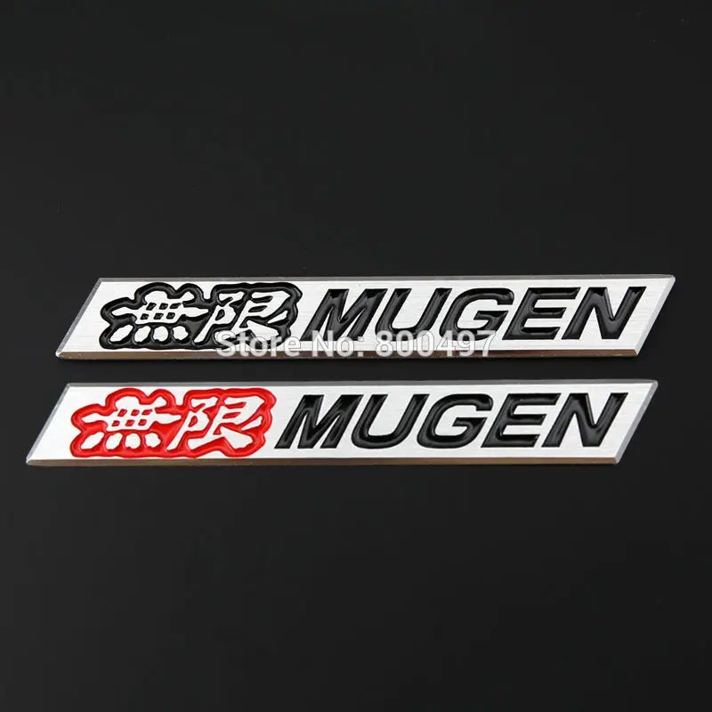 Newest 3D Aluminium Alloy Car Emblem For Mugen PowerCar Accessories Adhesive Car Logo Car Styling Badge