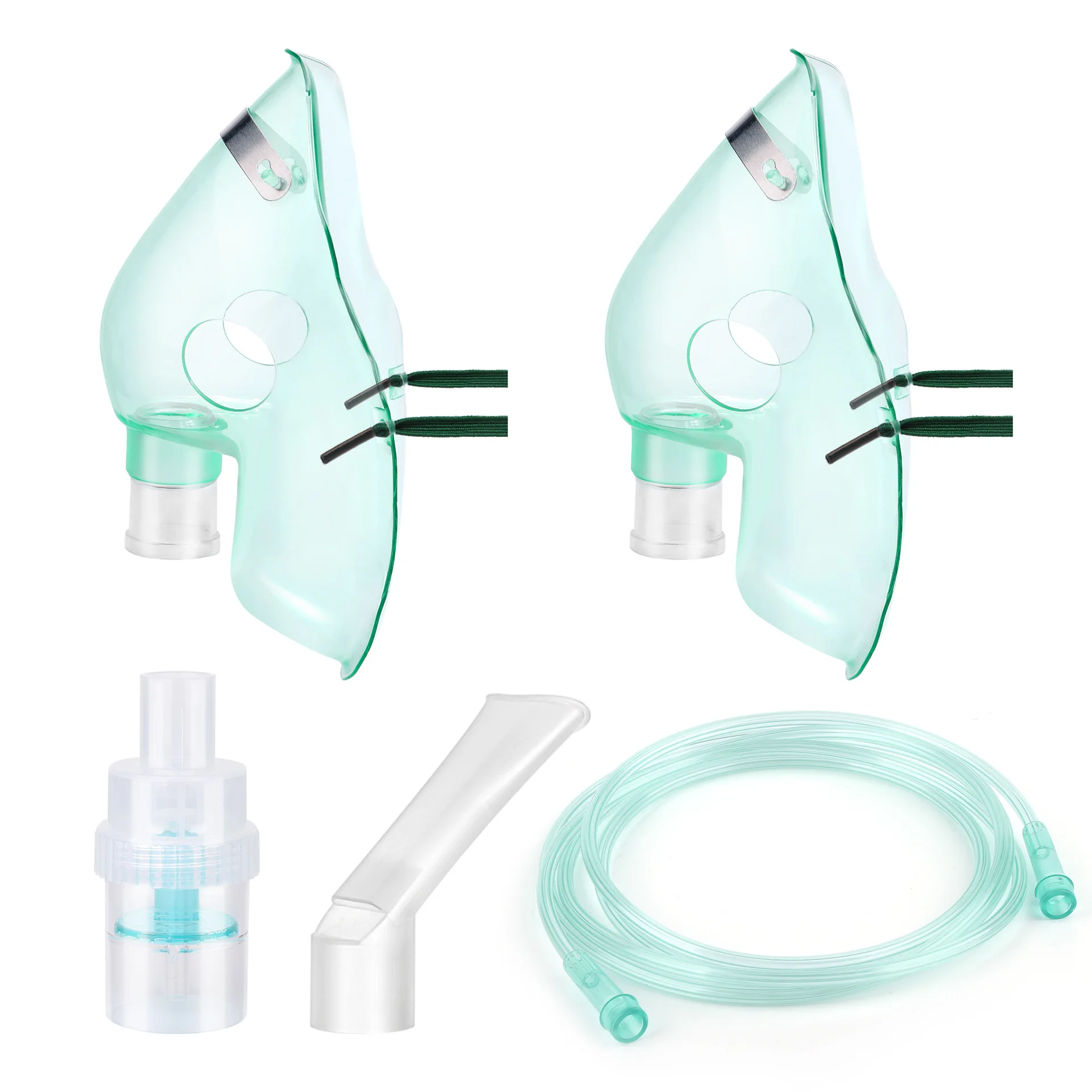 

2 PCS Oxygen Respirator Nebulizer Mask Cup Tube Inhaler Conduit Child Adult Disposable Breathing Health Care Oxygen Mask
