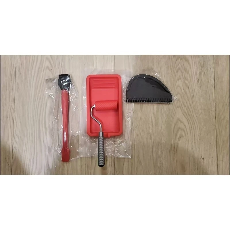 ForGlue Tray Brush Tool Silicone Box Roller Brush, Reusable Paint Tray, Woodworking Glue Container