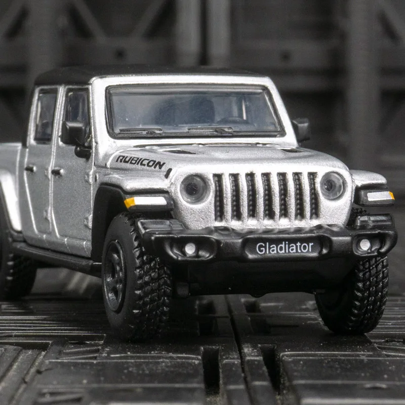 

1:64 Jeeps Wrangler Gladiator Pickup, модель автомобиля из сплава, литая под давлением металлическая имитация кузова и шасси автомобиля с коллекцией розничной коробки