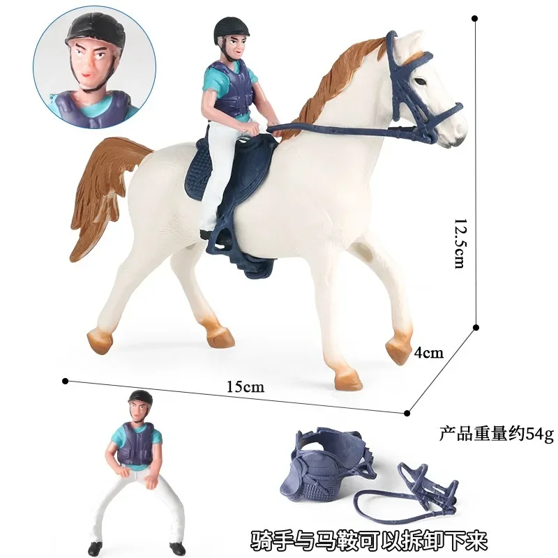 โมเดลฉากฟาร์มพร้อมรั้ว ฟาร์มเฮาส์ ฟิกเกอร์คนเลี้ยงม้า ชาวนา สัตว์ปีก ม้า ของเล่นน่ารักสำหรับเด็ก ของขวัญ