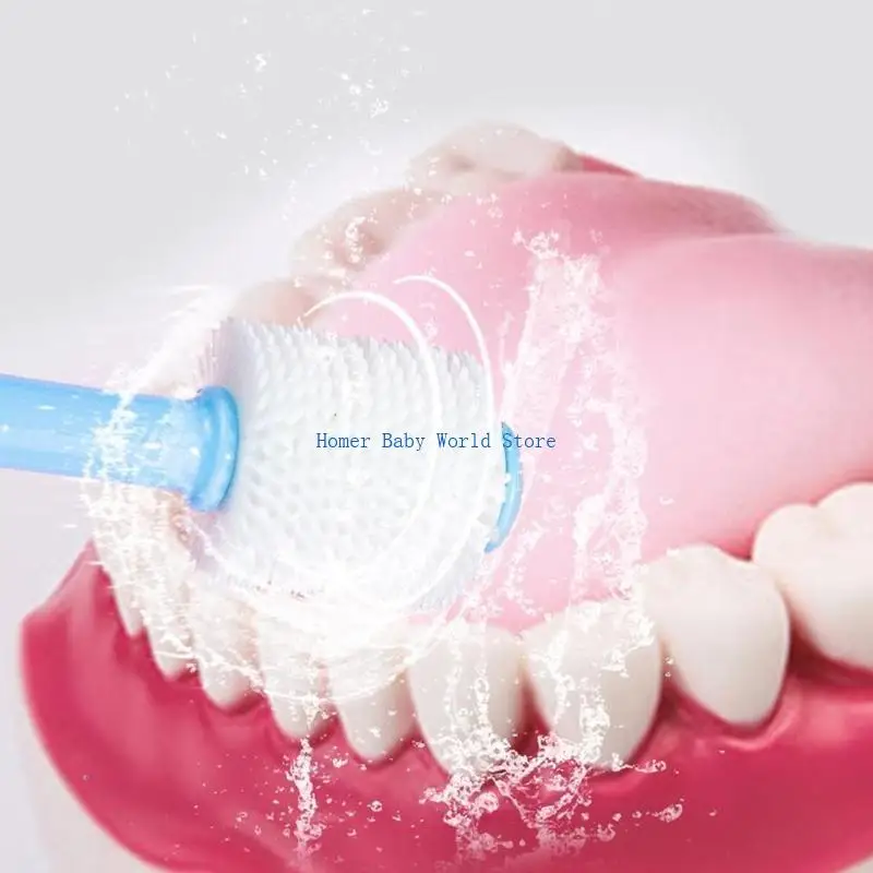 B2QD-cepillo dientes para bebé, 360 grados, cepillo dientes, cerdas suaves, cepillo dientes para niños 1 a 6