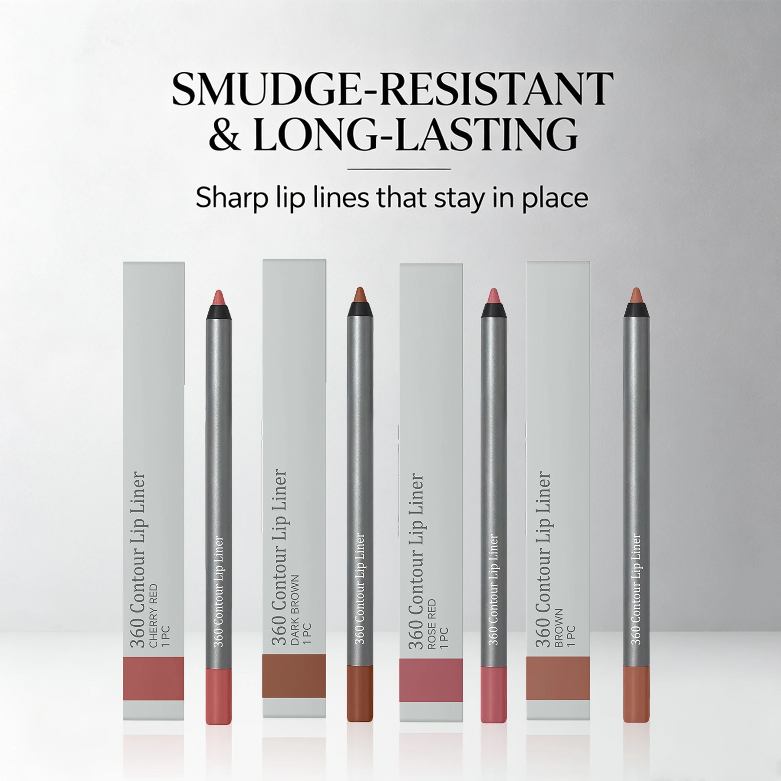 Waterproof Matte Lip Liner Pencils Set Long Lasting Smudge Proof Lip Contour Makeup Smooth Easy Color Payoff Lip Liner Pencils