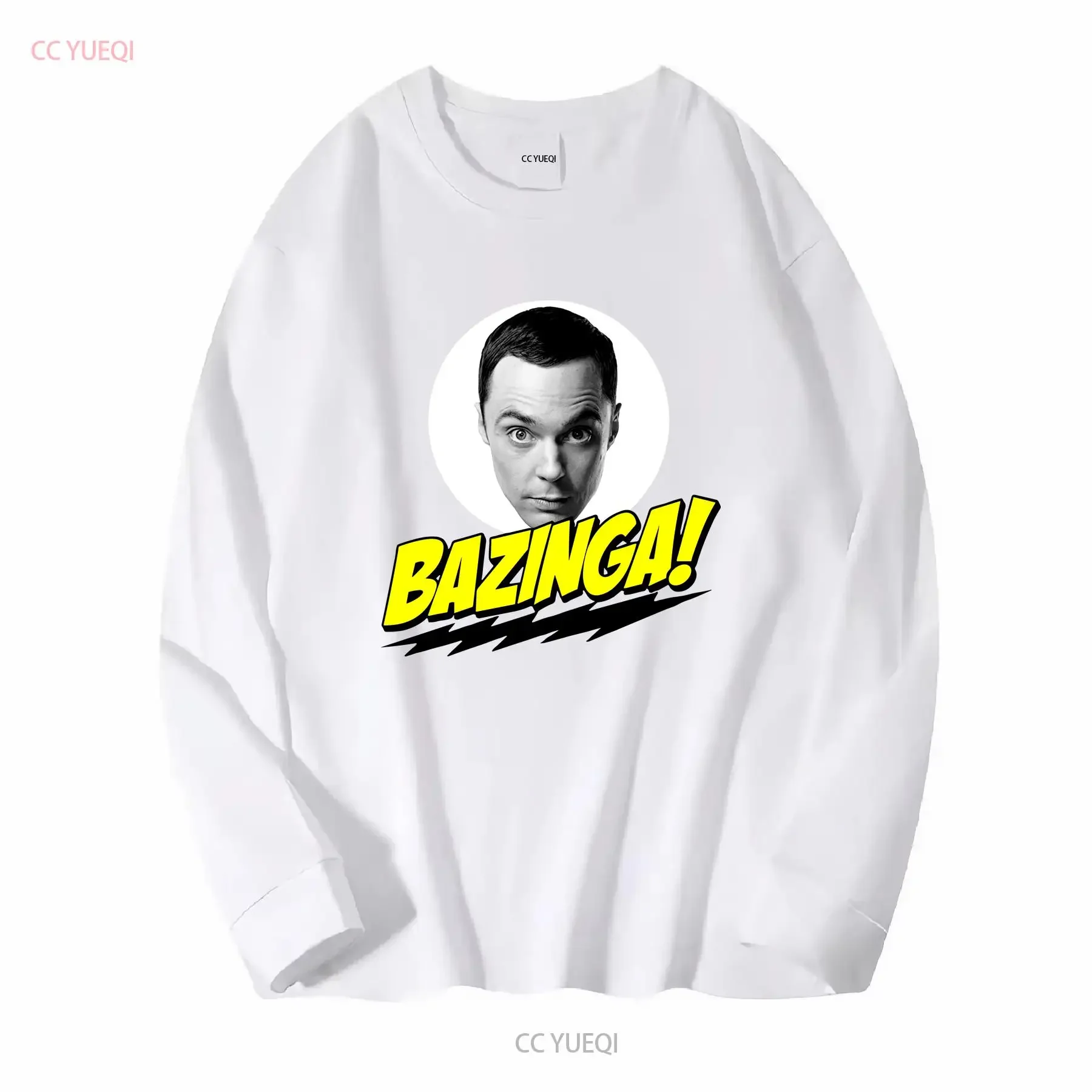 Officially Licensed TBBT Bazinga Sheldons Head Men'S T Shirt S XXL Sizes long or short sleeves vintage Washed graphic fashion