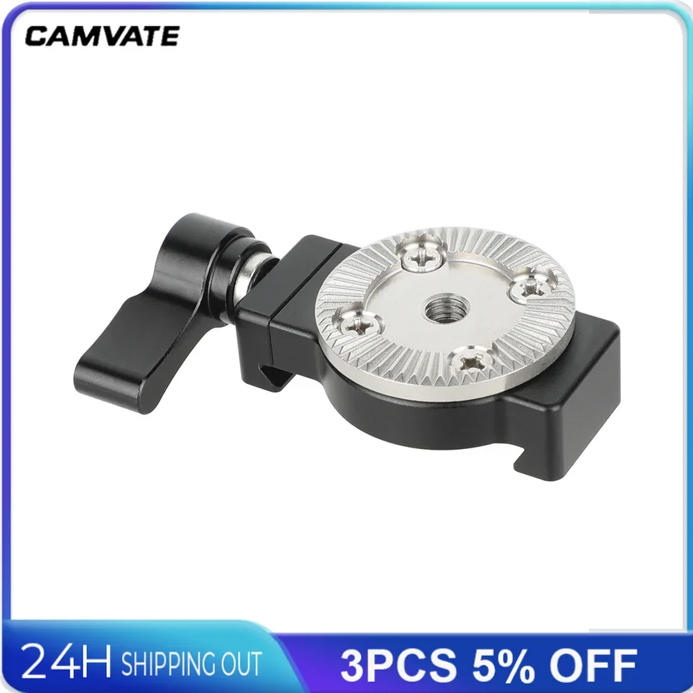 

CAMVATE Quick Release Arca-Type Clamp with ARRI-Style Rosette Arca-type Clamp For Shoulder Handgrips Attachment
