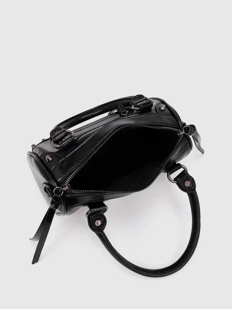 2025 модные женские сумки на плечо из искусственной кожи с заклепками и кисточками, дизайн с регулируемым ремешком, повседневный ‌   Стильная сумка для работы, свиданий, офиса