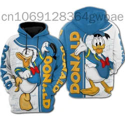 2024 Disney Donald Duck 3D Printed Hoodie Men Women Casual Sports Pullover Cartoon 3D Hoodie Fashion Oversized Streetwear