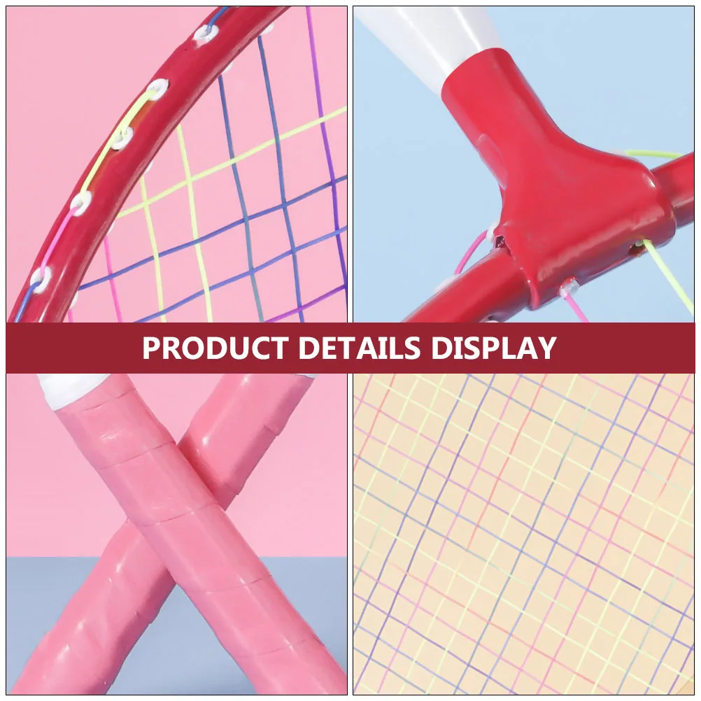 

Children Badminton Racket Set Pink Kids Racket Random Birdie Durable Lightweight Outdoor Toy Gift Badminton Kit