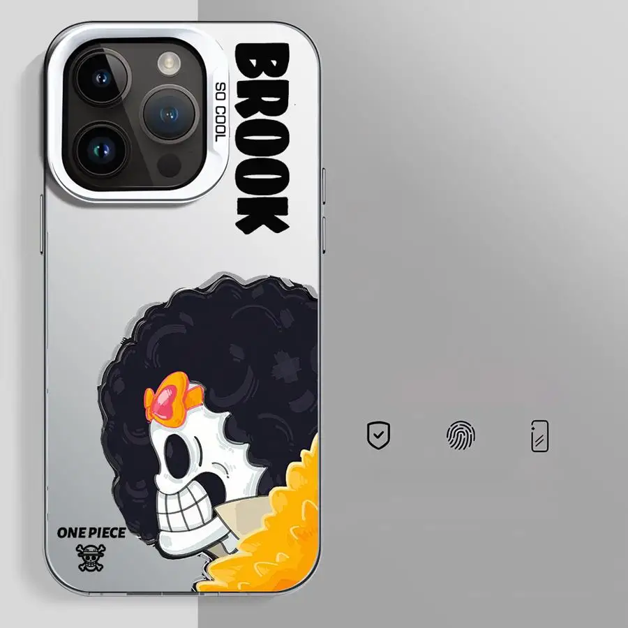 Soft Shell Phone Case for iPhone 16e 11 12 13 Pro Max 14 15 16 Plus One Piece Brook S Profile