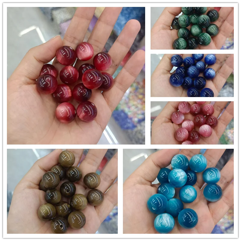 

Wholesale 100pcs/lot 16mm color print geometry rounds shape acrylic beads diy jewelry garment accessory