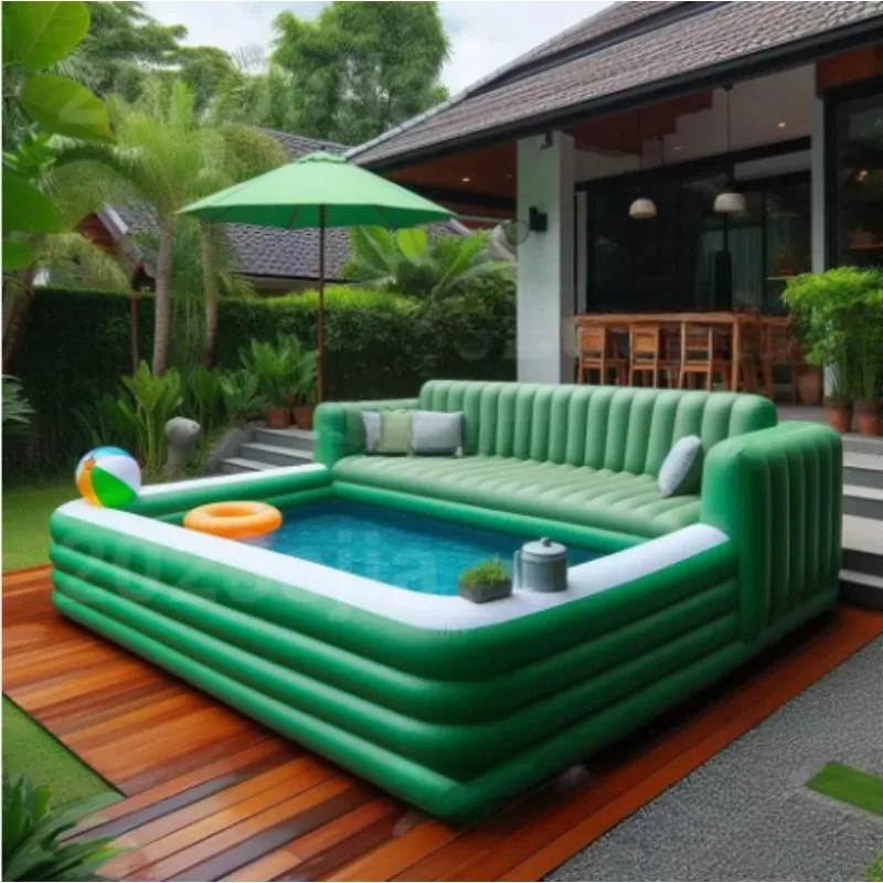 Durable Luxury Premium Inflatable Pool Sofa Double Outdoor Backyard Adult Large Inflatable Sofa