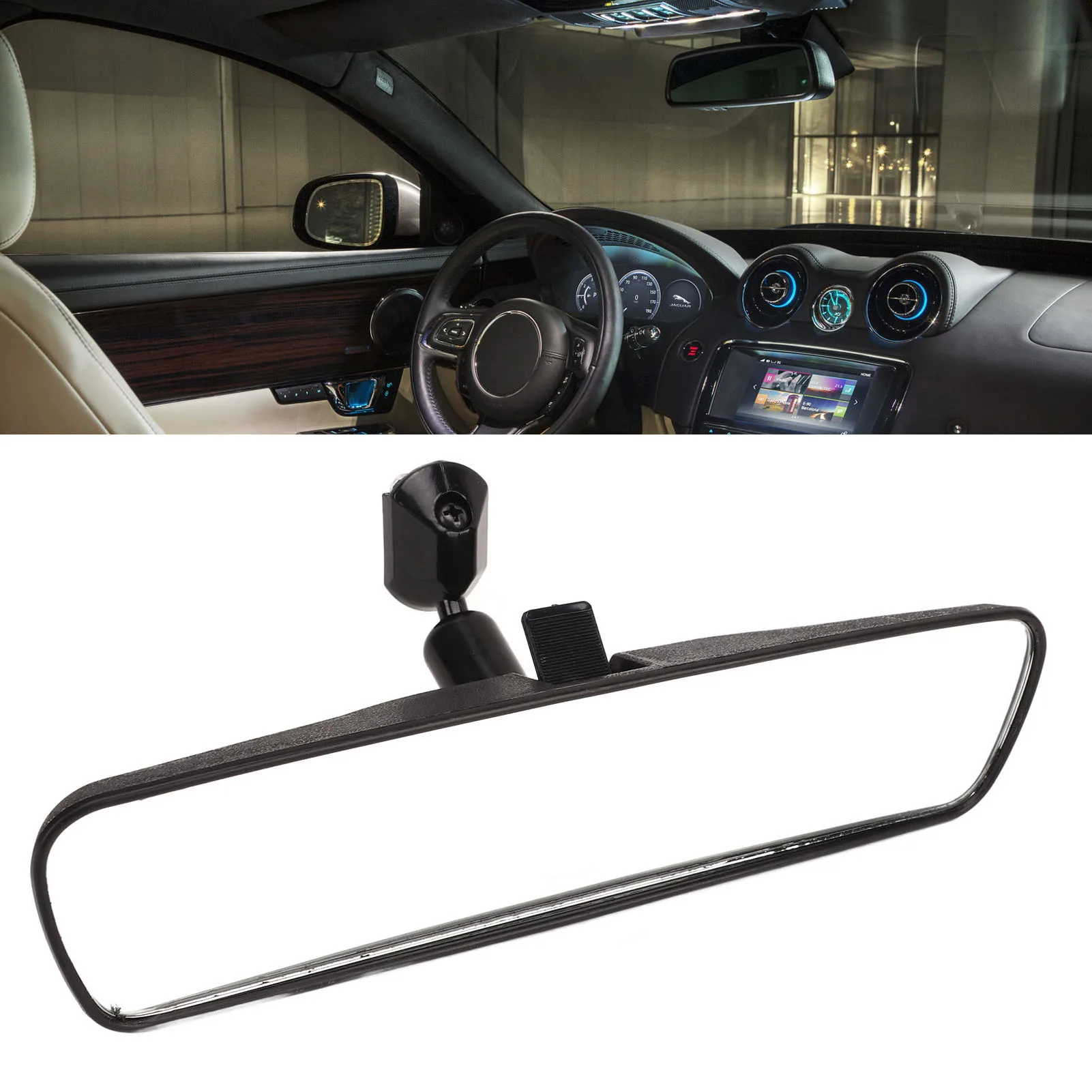 Rear View Mirror 10in Car Rearview Mirror 360 Degree Adjustable Anti Glare Interior Rear View Mirror for Cars
