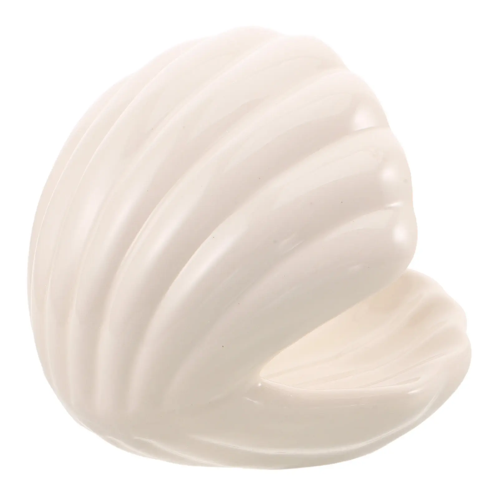 Ceramic Seashell Jewelry Dish Handcrafted Open Shell Ring Holder Tray for Earrings Necklaces Trinkets Coastal Bedroom Bathroom