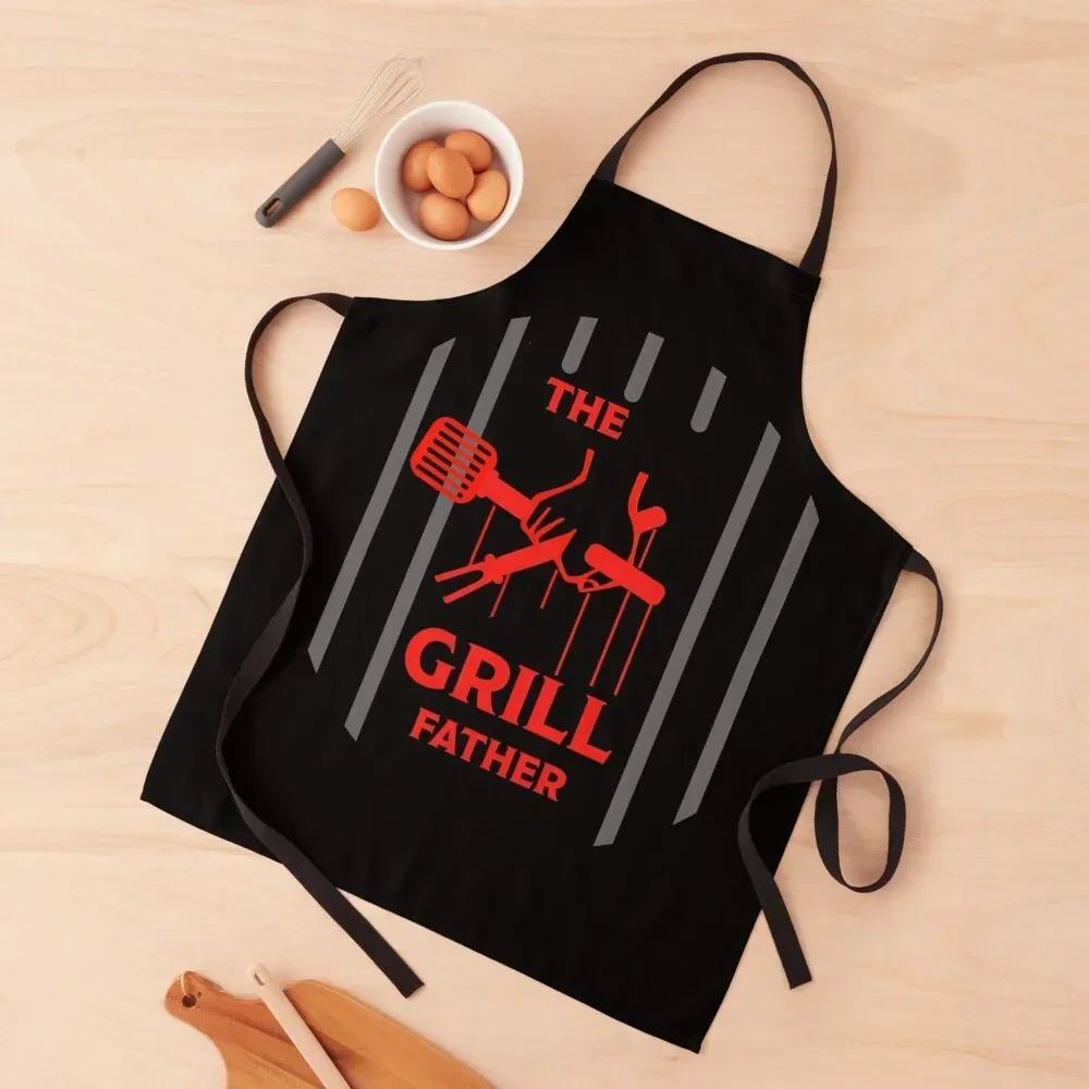 

The Grill Father - Funny BBQ Apron Household Items Useful Household Items Kitchen professional hairdresser Apron