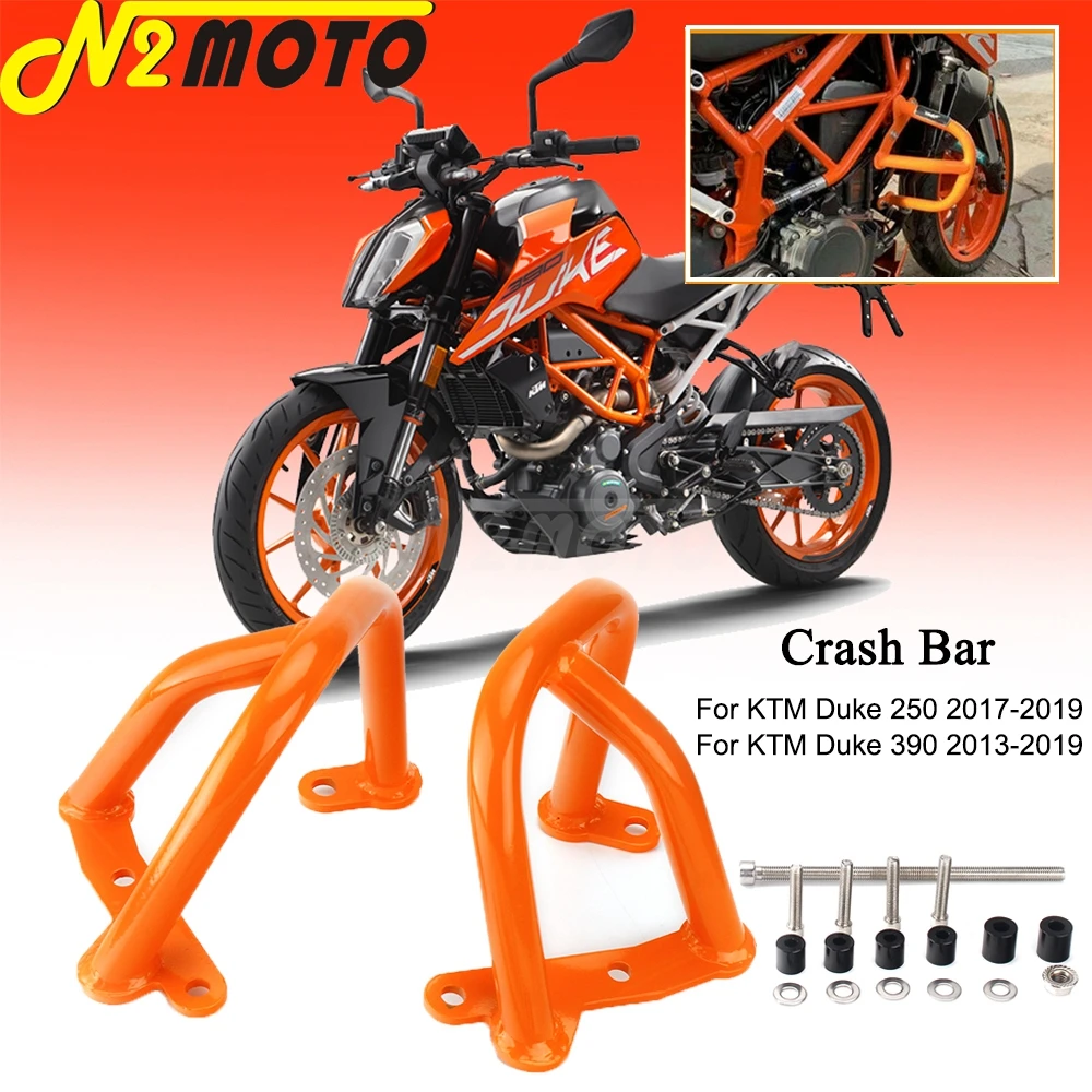 For KTM Duke 250 390 2013-2019 Motorcycle Highway Engine Bumper Frame Guard Crash Bar Protector Accessories 2014 2015 16 17 2018