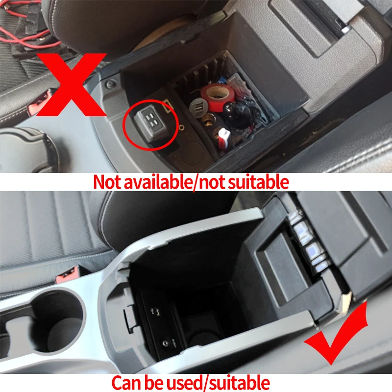 For Ford Kuga Escape 2013 To 2015 Car Central Armrest Box Door Glove Storage Box Organizer Tray Holde Auto Parts