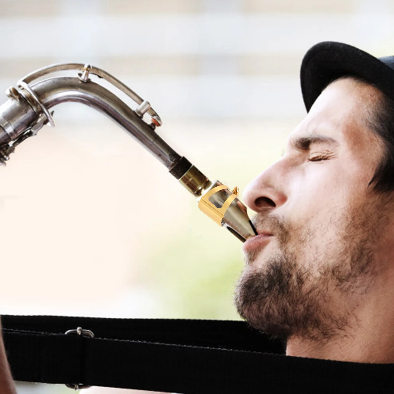 مشبك ساكس معدني من النحاس ألتو ساكسفون بلمسة نهائية ناعمة لملحقات مرفق آمن لقطعة الفم