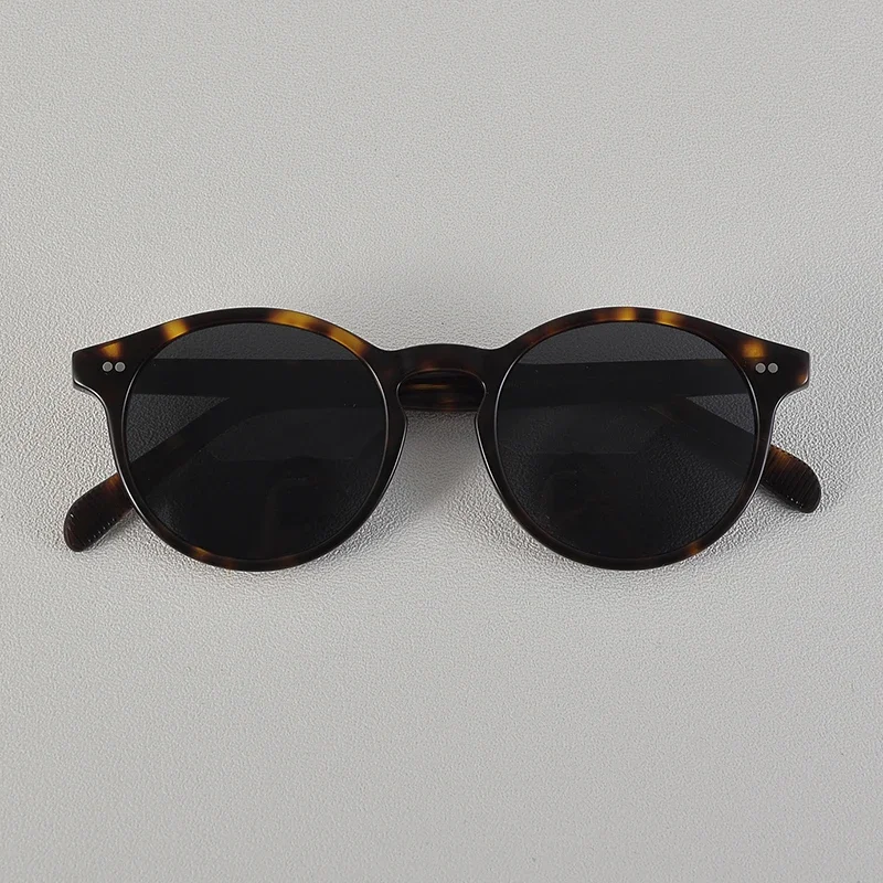 Vintage Fashion Sunglasses Classical Boston Design UV400 Polarized Lens Color Matched Acetate Frame High Quality Unisex Shades