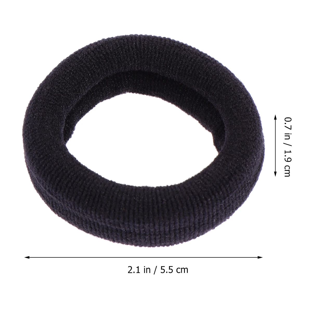 

10 PCS Scrunching Hair Tie Bands Ponytail Holder Boxed Black Beading Rope Ribbons