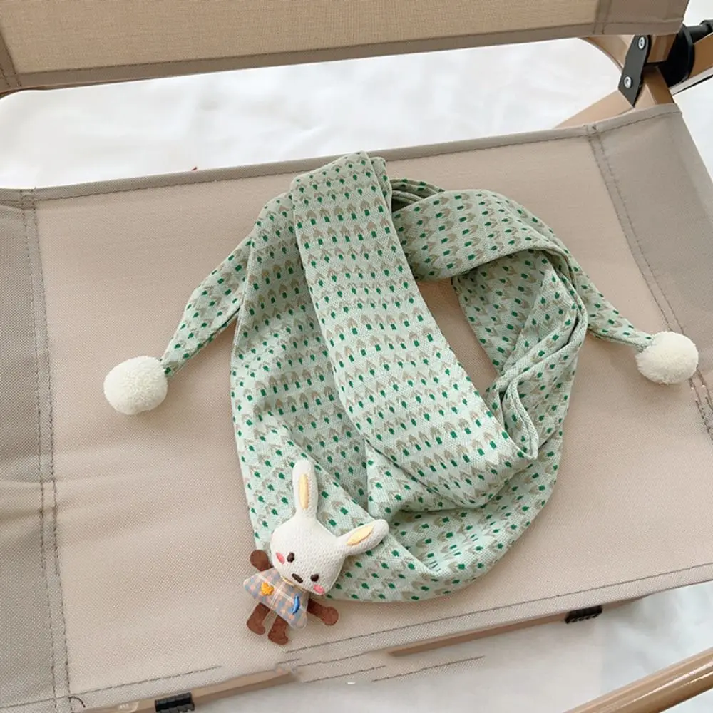 Sciarpa per bambini carina e sottile casual Fazzoletto da collo per bambini con stampa in cotone Caldo e confortevole da indossare Sciarpe a triangolo dei cartoni animati Autunno