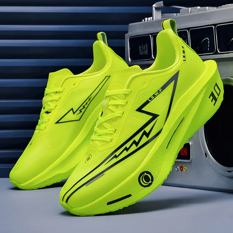 Men's Running Shoes, Breathable, Comfortable, Shock-Proof, Off-Road and Road Running Shoes, Mesh Non-Slip, Durable, Lightweight Outdoor Camping Running Shoes, Suitable for All Seasons, Fashionable Casual Soft-Soled Walking Shoes