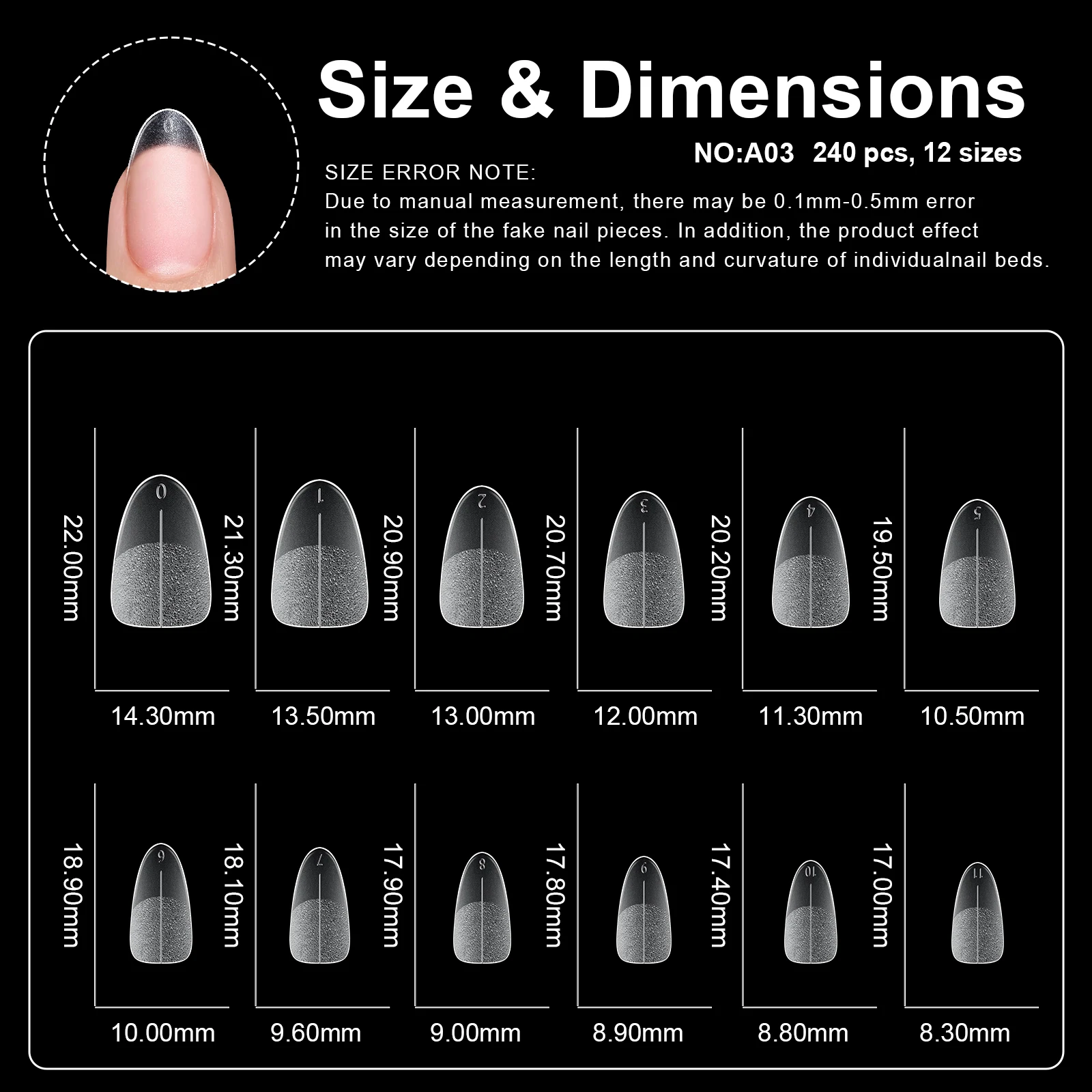 240 Stück kurze, mandelförmige Soft-Gel-X-Nagelspitzen, Full Cover Coffin Stiletto, mattierte, künstliche Nägel zum Aufkleben, DIY Salon Maniküre – Detail 14