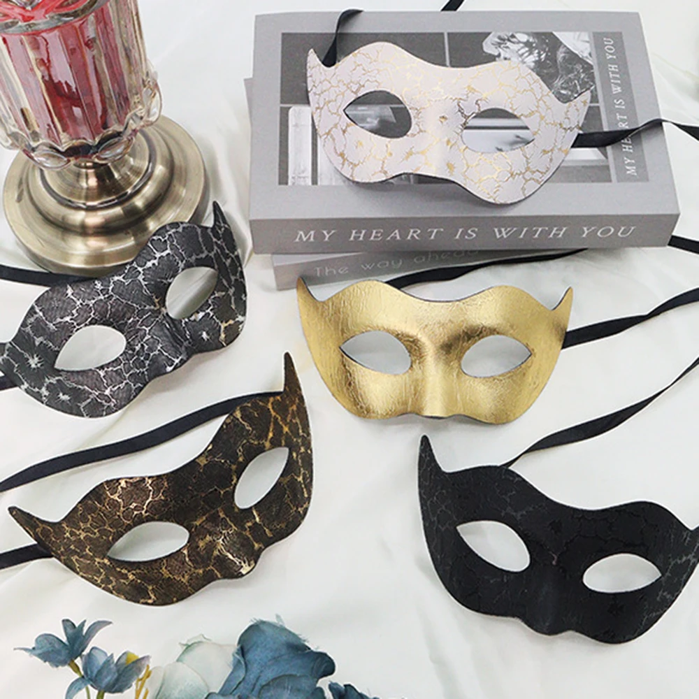 

Cracked Half Face Mask Plastic Beauty Princess Mask Halloween Masquerade Mask Colorful Decorative Prop For Dance Clubs